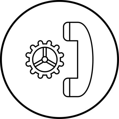 Telefon simgesinin vektör illüstrasyonu