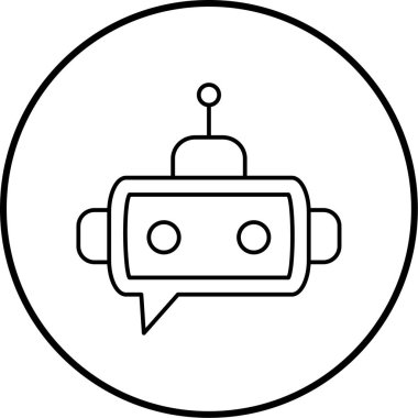 ai modern simgesinin vektör illüstrasyonu