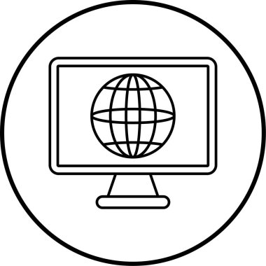 vektör lcd simgesi illüstrasyonu