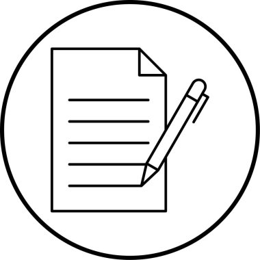 Belge simgesinin vektör illüstrasyonu