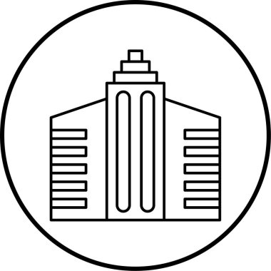 Modern yapı simgesinin vektör illüstrasyonu