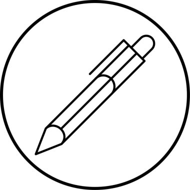 Kalem. Web simgesi basit illüstrasyon