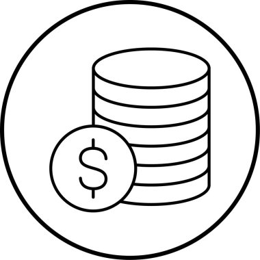 Dolar. Web simgesi basit tasarım