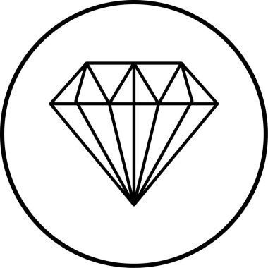 Elmas simgesi vektör illüstrasyonu