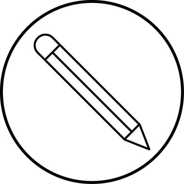 Kalem. Web simgesi basit illüstrasyon