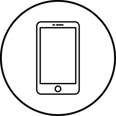 Cep telefonu simgesi, vektör illüstrasyonu