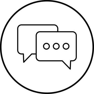 Sohbet kabarcığı vektör illüstrasyonu