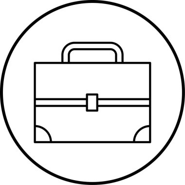 Evrak çantası simgesinin vektör illüstrasyonu