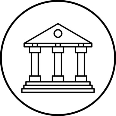 Banka simgesi, vektör illüstrasyonu