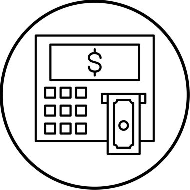 bankacılık ve finans hattı vektör simgesi.