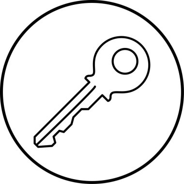 Anahtar. Web simgesi basit illüstrasyon