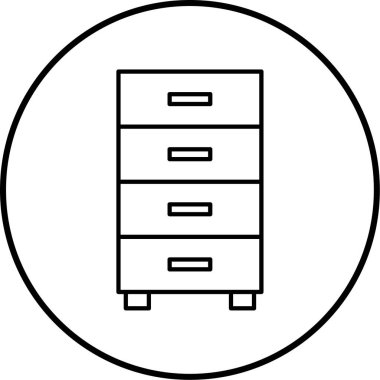 Dolap. Web simgesi basit illüstrasyon