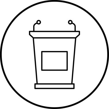 Podyum simgesinin vektör illüstrasyonu