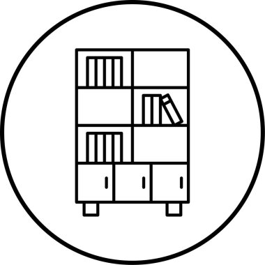 Okul kitapları simgesi, vektör illüstrasyonu