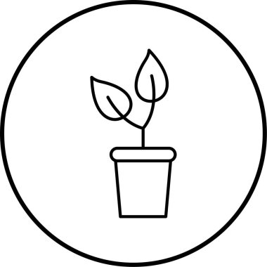 bitki simgesi vektör illüstrasyonu 