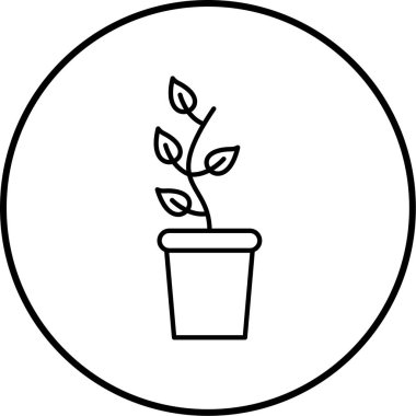 bitki simgesi vektör illüstrasyonu 