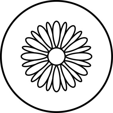 Çiçek. Web simgesi basit illüstrasyon