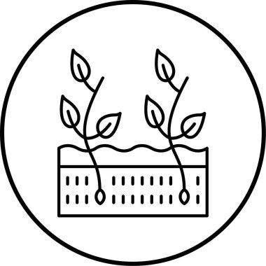 Ekoloji ikonu, bahçe vektörü ikonu vektör illüstrasyonu