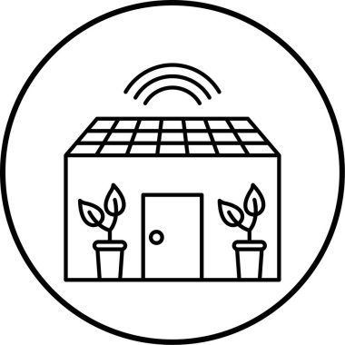 Ekoloji ikonu, bahçe vektörü ikonu vektör illüstrasyonu 