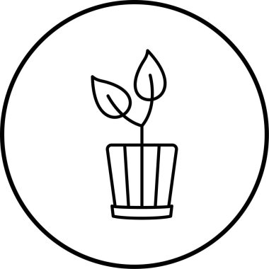 Ekoloji ikonu, bahçe vektörü ikonu vektör illüstrasyonu   