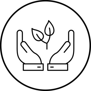 Ekoloji ikonu, bahçe vektörü ikonu vektör illüstrasyonu  