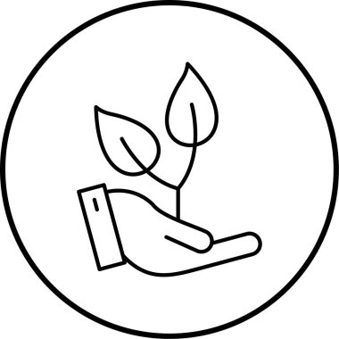 Ekoloji ikonu, bahçe vektörü ikonu vektör illüstrasyonu  