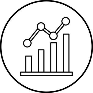iş grafiği simgesi, vektör illüstrasyonu