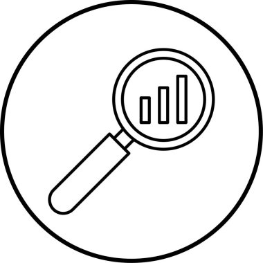 Büyüteç simgesi. Basit resimleme