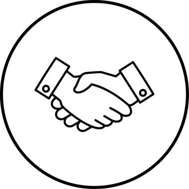 El sıkışma vektör satırı simgesi