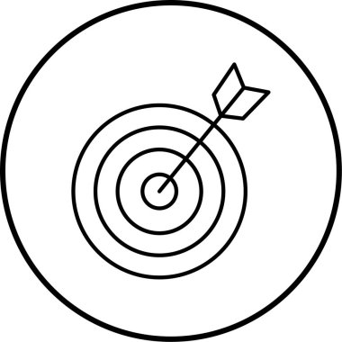 Hedef. Web simgesi basit illüstrasyon