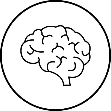 Beyin. Web simgesi basit tasarım