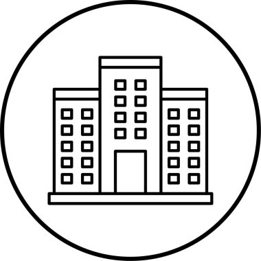 Modern yapı simgesinin vektör illüstrasyonu