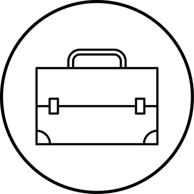Evrak çantası simgesinin vektör illüstrasyonu