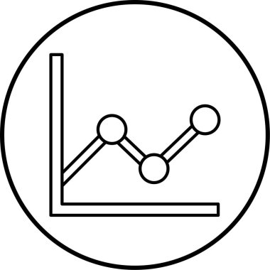 iş grafiği simgesi, vektör illüstrasyonu