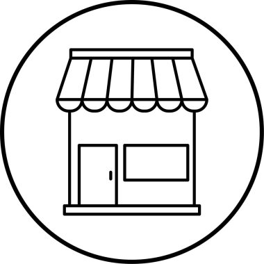 Dükkan. Web simgesi basit illüstrasyon