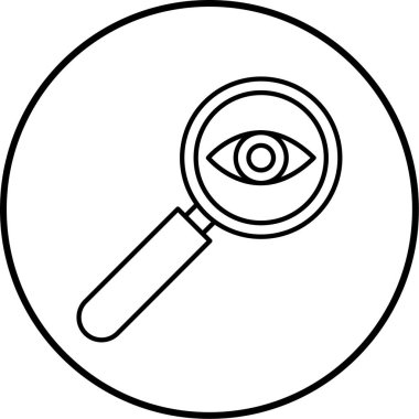 büyütme cam vektör simgesi