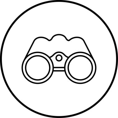 Dürbün. Web simgesi basit illüstrasyon