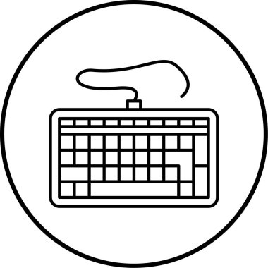 Bilgisayar klavye simgesini, vektör çizim