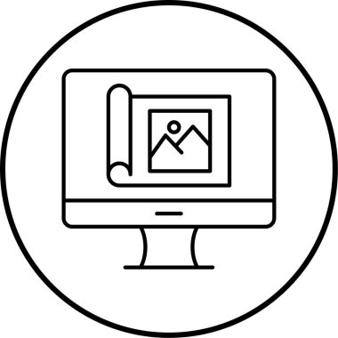 vektör lcd simgesi illüstrasyonu