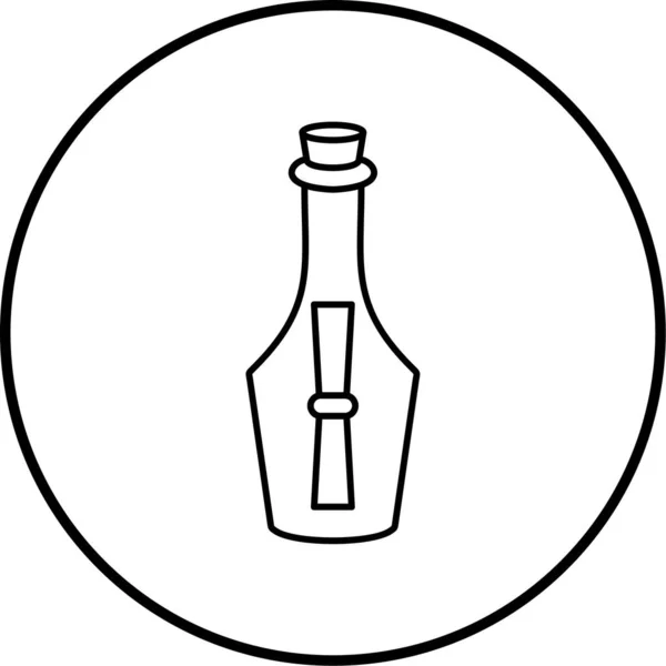 Icono Botella Vino Vector Ilustración — Archivo Imágenes Vectoriales