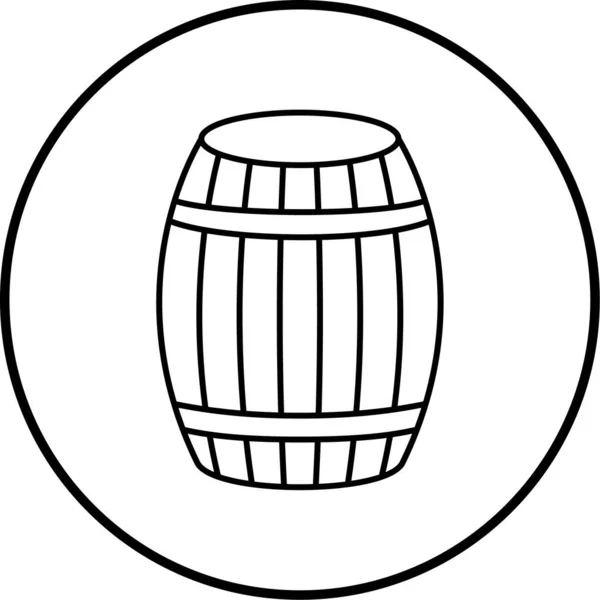 Beer Barrel Icon Vector Illustration — Stock Vector