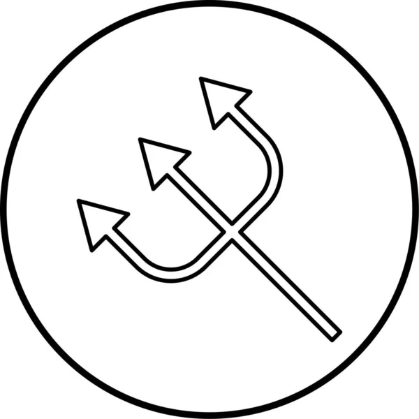 Trident Web Icon Simple Design — Stock Vector