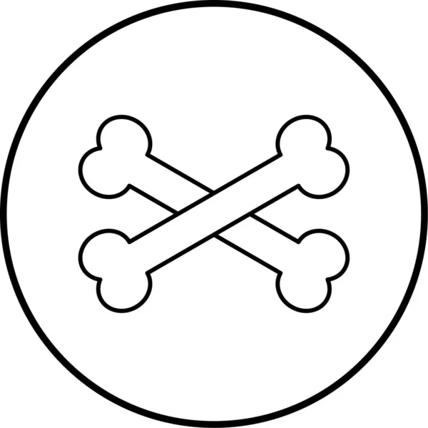 Knochen Web Symbol Einfache Illustration — Stockvektor