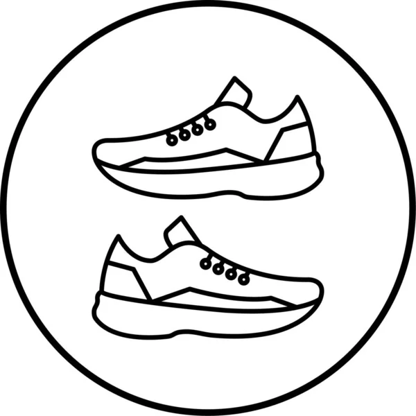 Vector Ilustración Del Icono Zapatos Deportivos — Vector de stock