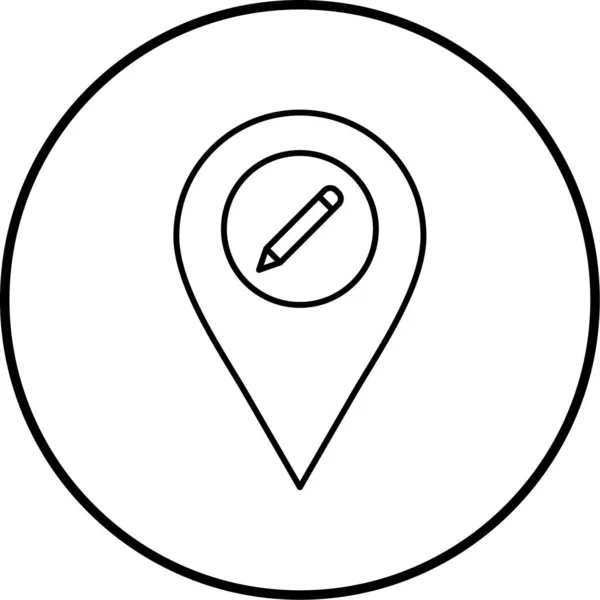 Locatiemarkering Pictogram Vectorillustratie — Stockvector