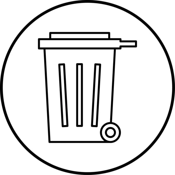 Σκουπιδοτενεκέ Απλός Σχεδιασμός — Διανυσματικό Αρχείο