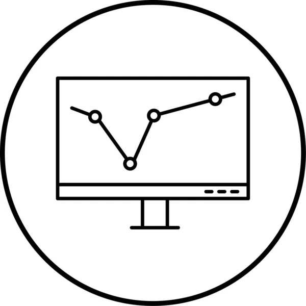 Vector Lcd Icon Illustration — Stock Vector