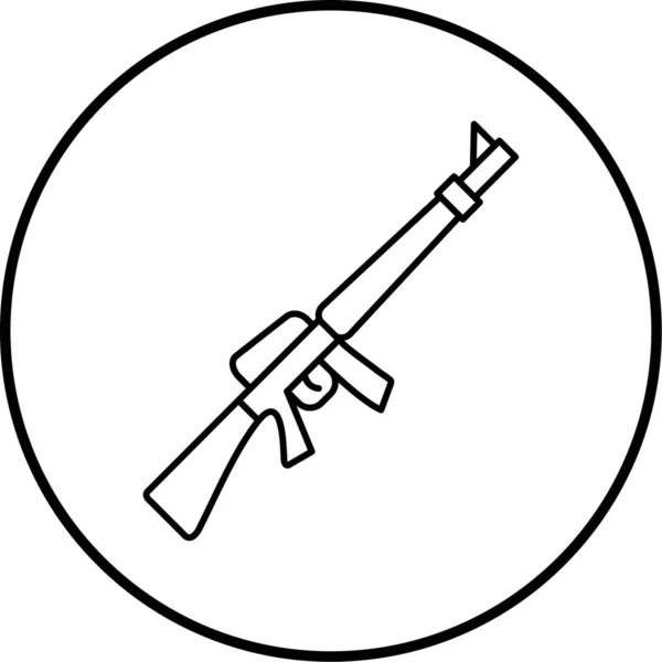 Illustrazione Icona Vettoriale Dell Arma Militare — Vettoriale Stock
