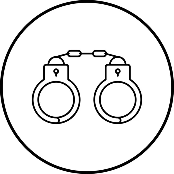 Handcuffs Web Icon Simple Illustration — Stock Vector