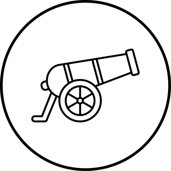 Ilustracja Wektorowa Ikony Armaty — Wektor stockowy